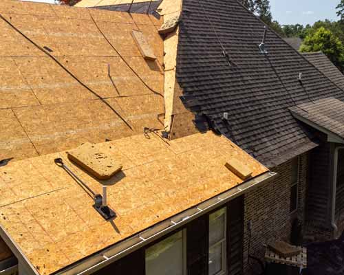 Roof getting replaced